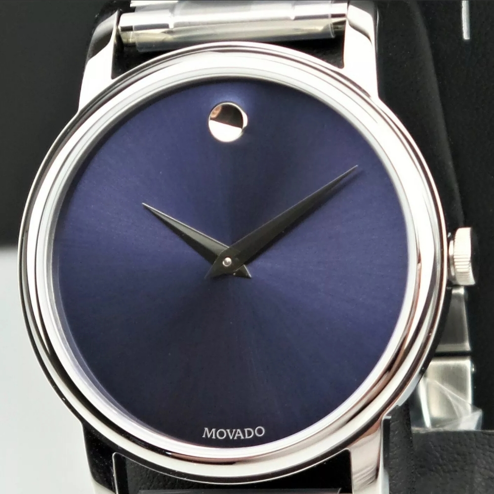 Movado Navy Stainless Steel 39mm Men's Watch